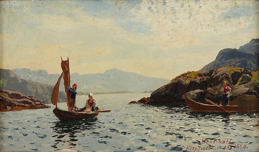 View from Kleppesto Painting by Hans Dahl