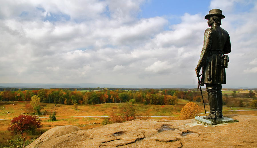 Gettysburg National Park Photograph - View from Little Round Top by Mick Burkey