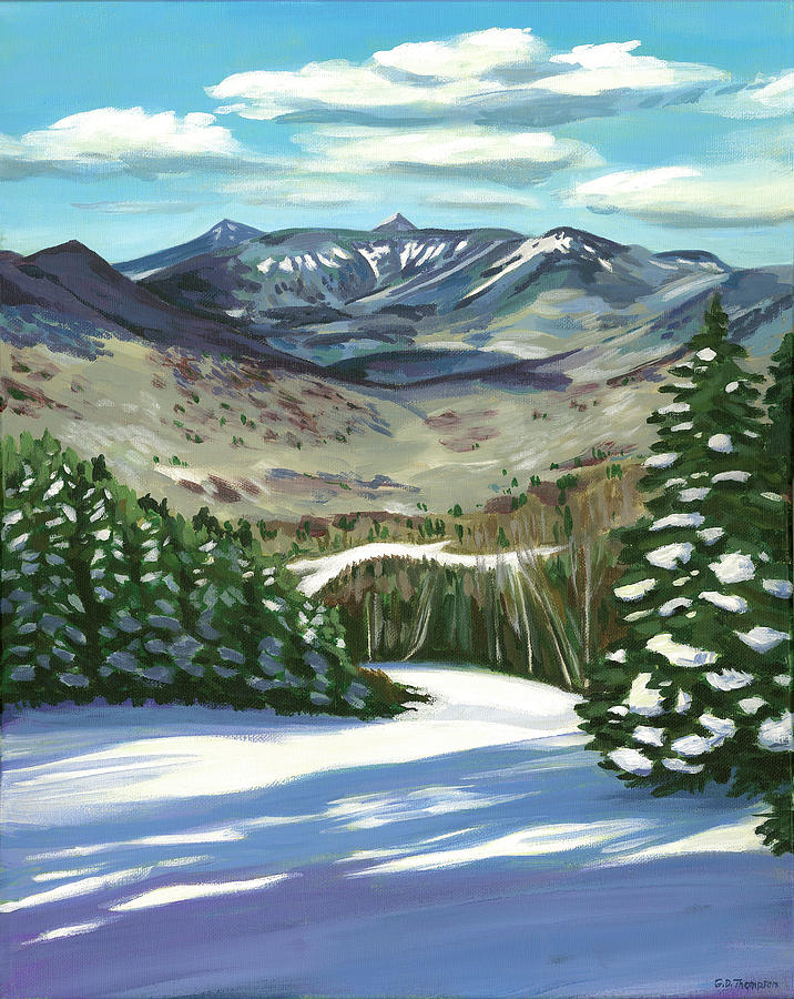 Winter Painting - View from Loon Mountain, NH by Gisele D Thompson