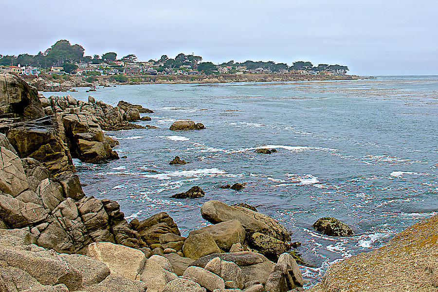 View from Lovers Point on Pacific Ocean Drive near Monterey-California Photograph by Ruth Hager