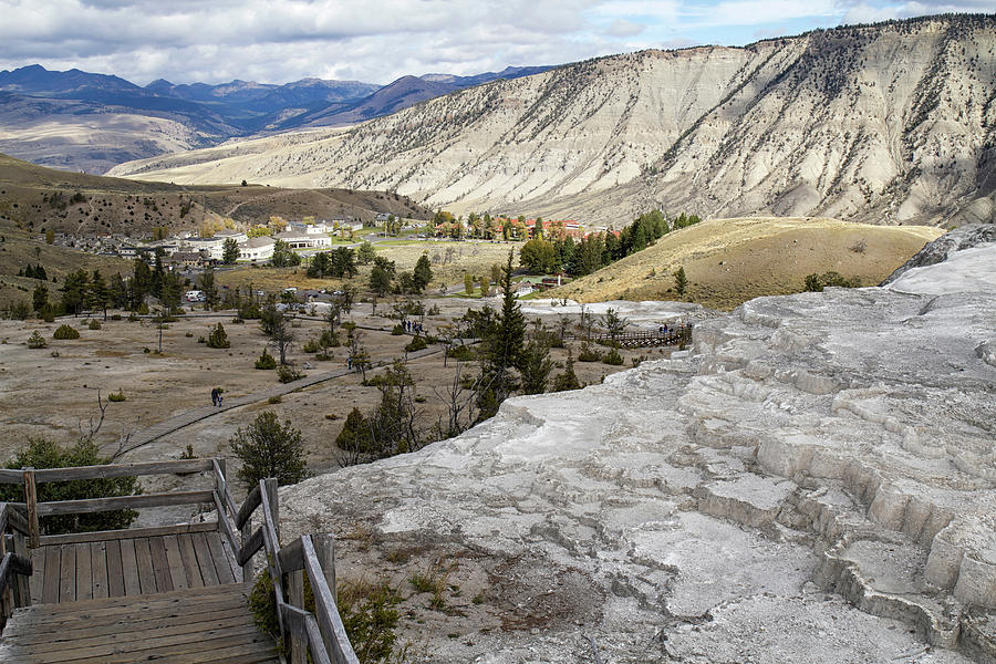 View from Mammoth Hot Springs  Photograph by Shirley Mitchell