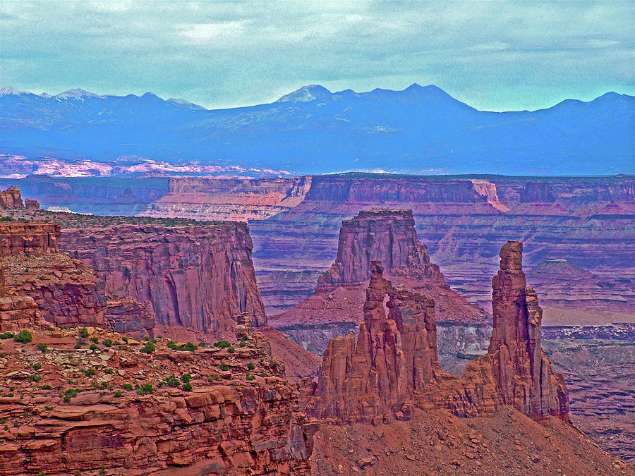 View from Mesa Arch in Island in the Sky District of Canyonlands National Park, Utah Photograph by Ruth Hager