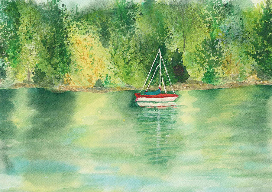 Nature Painting - View from Millbay Ferry by Vicki  Housel
