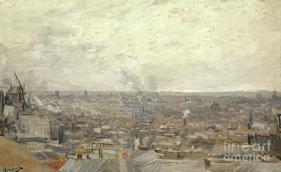 Vincent Van Gogh Painting - View from Montmartre, 1886 by Vincent Van Gogh