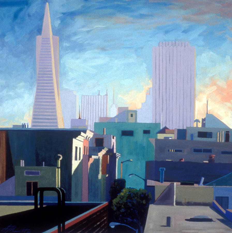 California Landscapes Painting - View From My Studio by Aaron Memmott