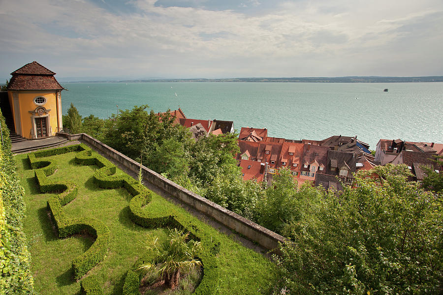 View from New Castle Gardens in Meersburg Photograph by Aivar Mikko