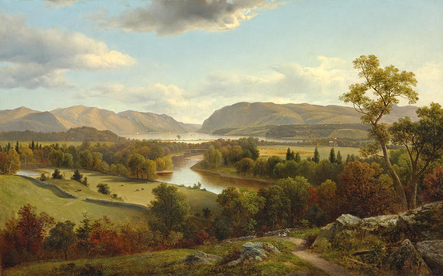 View from New Windsor. Hudson River Painting by David Johnson