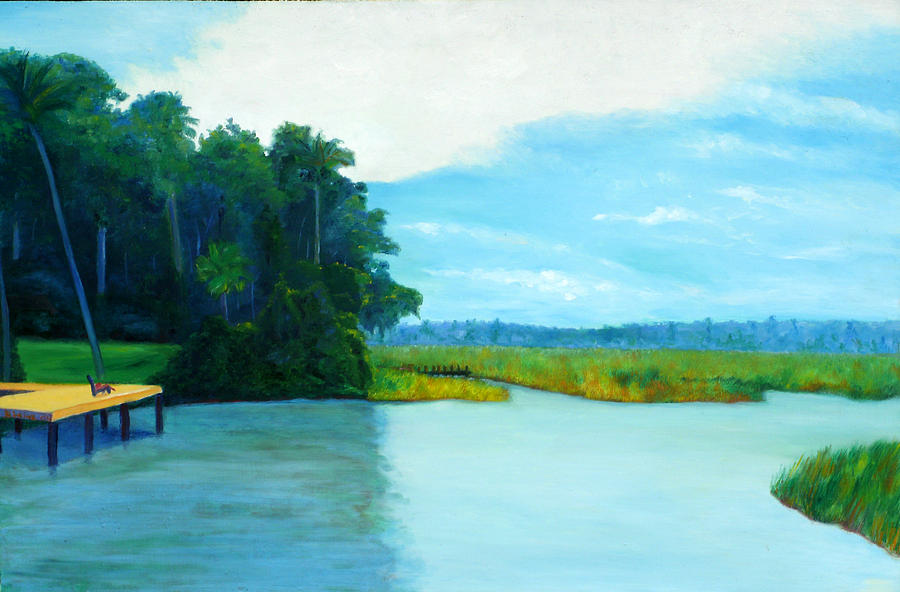 View From Old Kings Bridge Painting by Blaine Filthaut