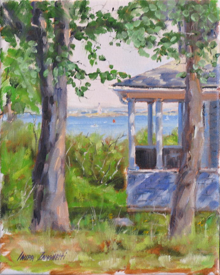 Tree Painting - View from Pointe Allerton by Laura Lee Zanghetti
