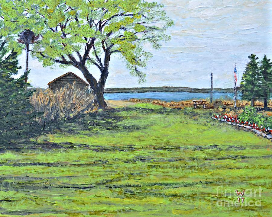 View from Porch Painting by Richard Wandell