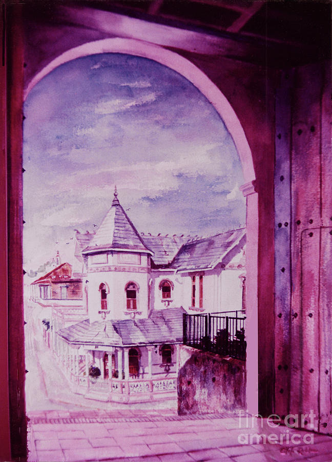 San German Painting - View from Porta Coeli San German Puerto Rico by Estela Robles
