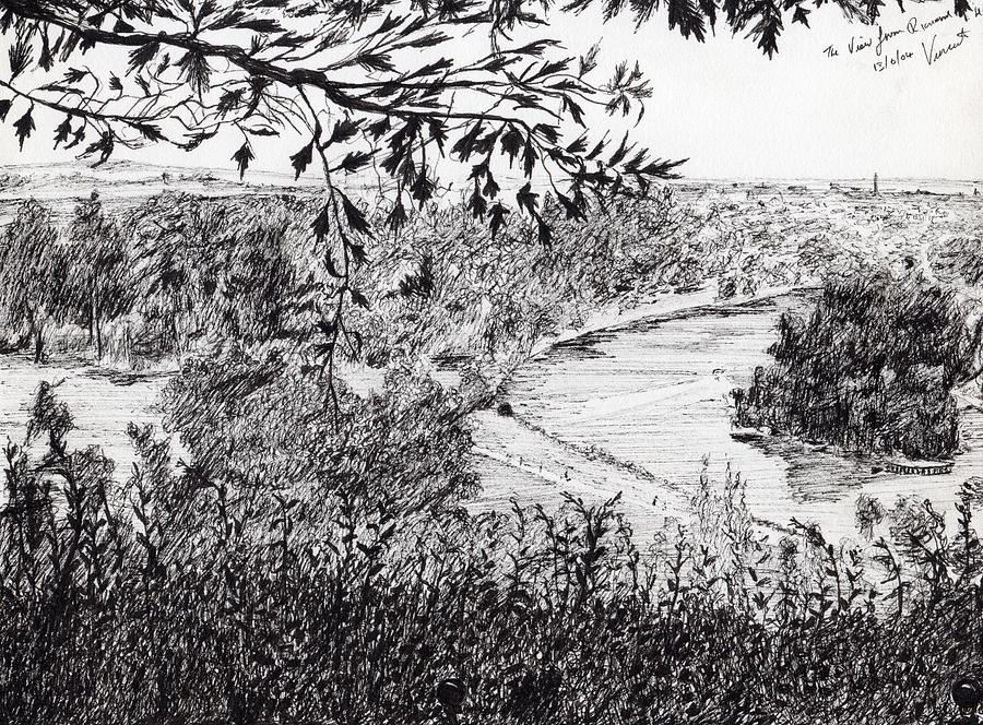 View from Richmond Hill Drawing by Vincent Alexander Booth