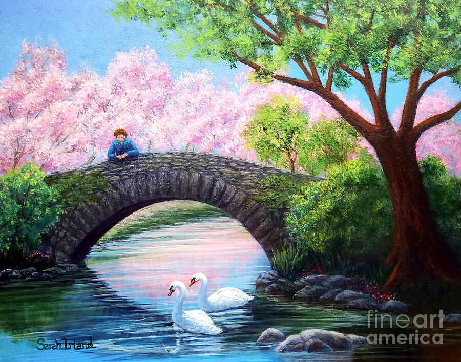 View from the Bridge Painting by Sarah Irland