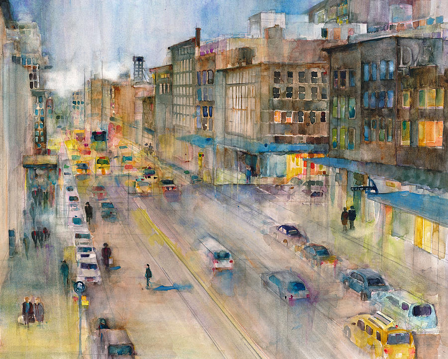 New York City Painting - View from the Highlines New York City by Dorrie Rifkin