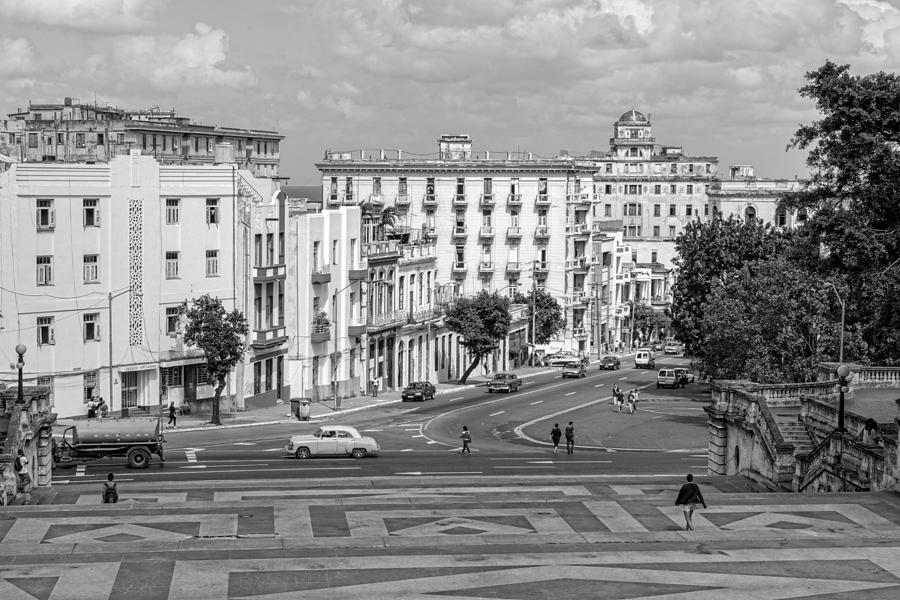 View From the Hill Havana black and white Photograph by Sharon Popek