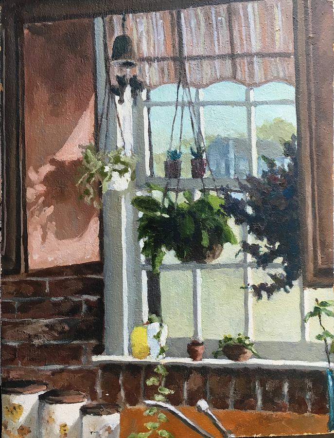 View from the kitchen Painting by John West