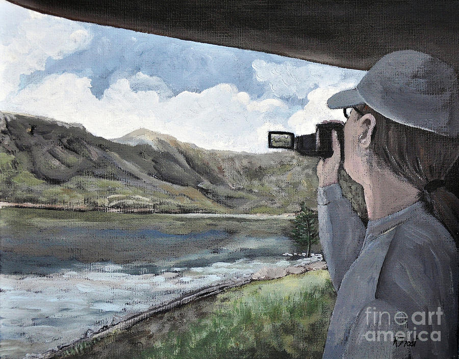 Mountain Views Painting - View From the Lookout by Reb Frost