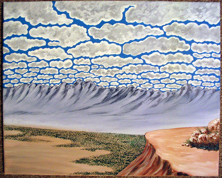 Desertscape Painting - View from the Mesa by Marco Morales