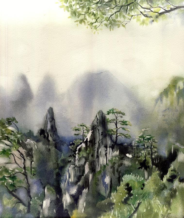 View From The Mountain Painting by Alfred Ng