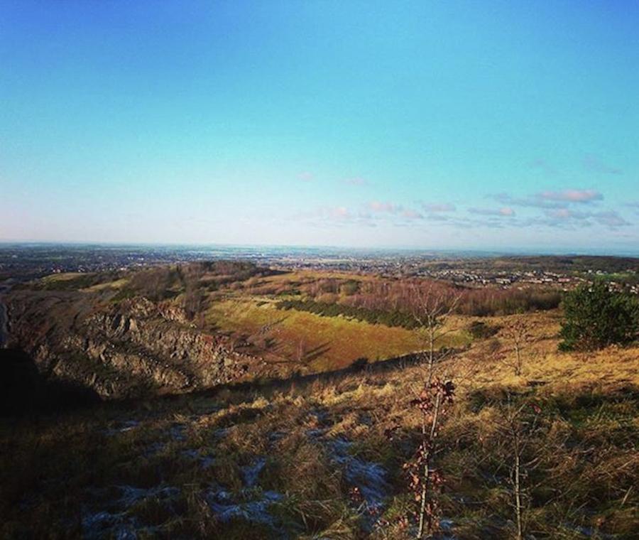 Landscape Photograph - View From The Top #bardonhill #sky #sun by Chris Smith
