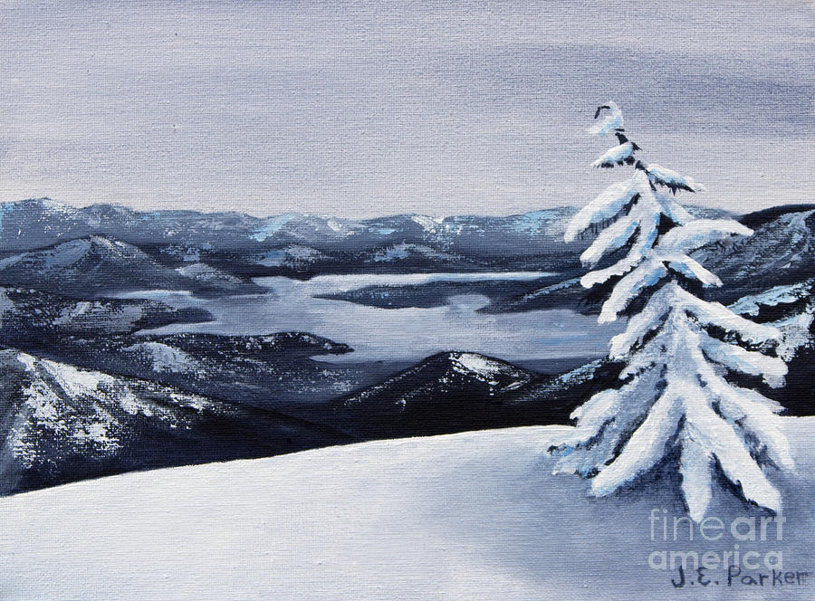 Winter Painting - View From the Top by Jordan Parker