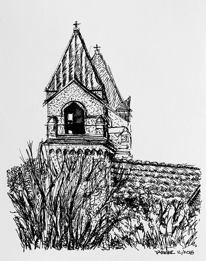 View from the Train Station Drawing by Robert Yaeger