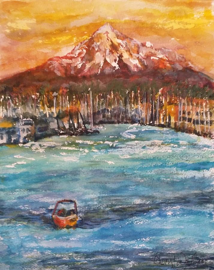 View from the Water Painting by Cheryl Wallace