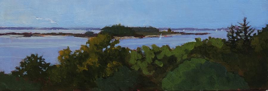 View From Two Lights State Park Painting by Bill Tomsa