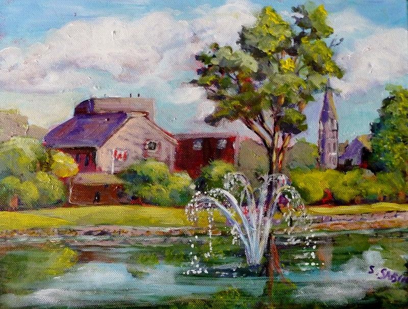 View from victoria Park Belleville Painting by Saga Sabin