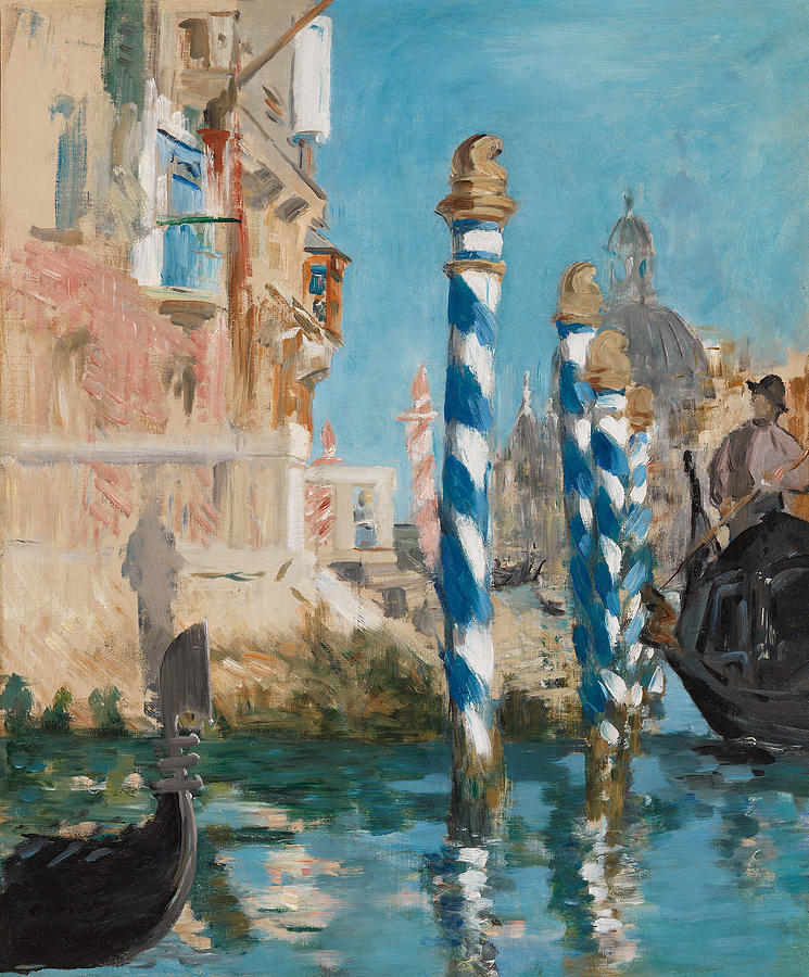 View in Venice. The Grand Canal Painting by Edouard Manet