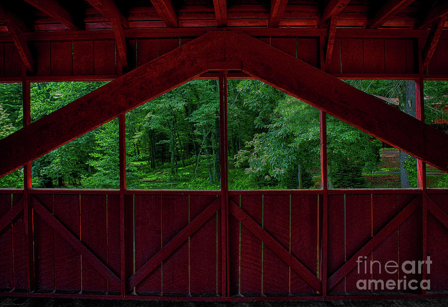 Mountain Photograph - View Inside Covered Bridge No. 2 by Jeanne OConnor