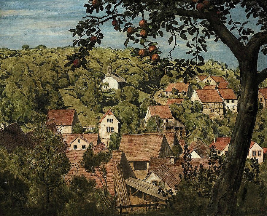 View Mammolshaim in the Taunus Painting by Hans Thoma