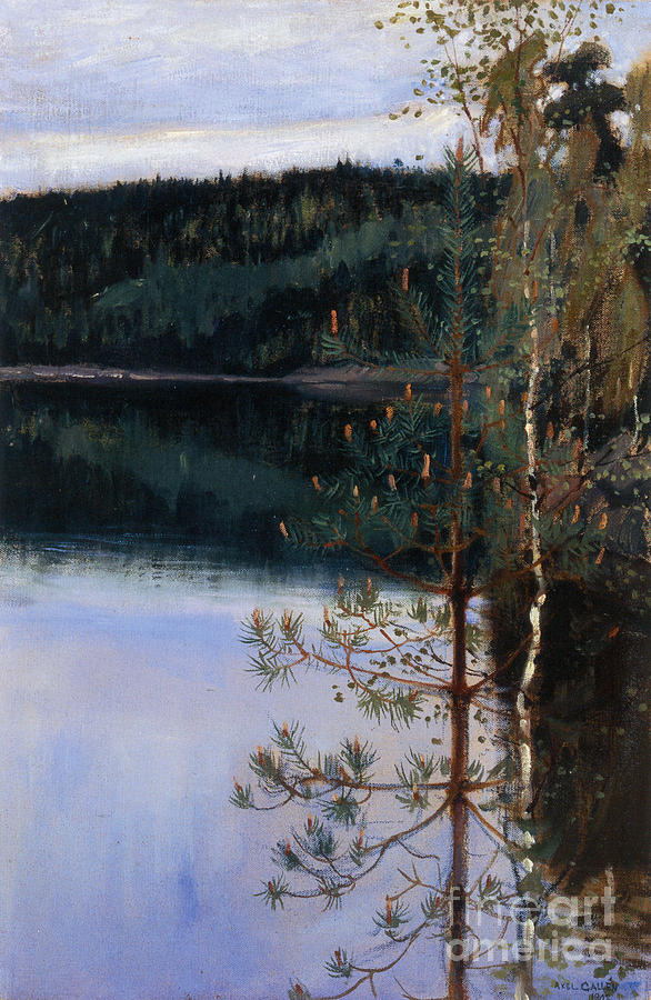 View Of A Lake Painting by MotionAge Designs