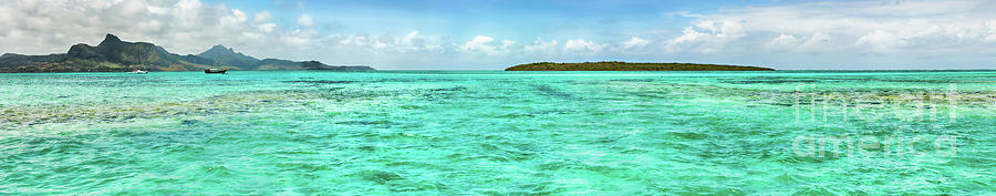View Of A Sea At Day Time. Mauritius. Panorama Photograph