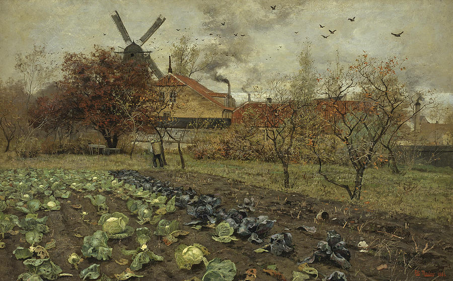 View of Amerikavej in Copenhagen Painting by Frits Thaulow