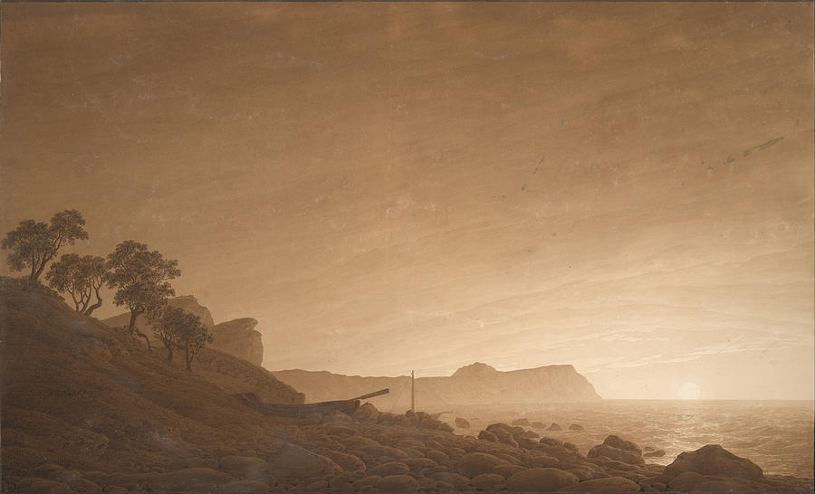 View Of Arkona Painting by Caspar David Friedrich