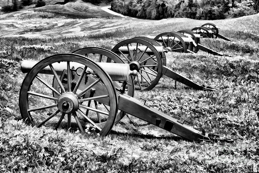 View of Artillery Canons Vicksburg Military Park Mississippi  Photograph by Chuck Kuhn