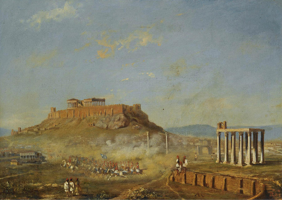 View of Athens Painting by Continental School