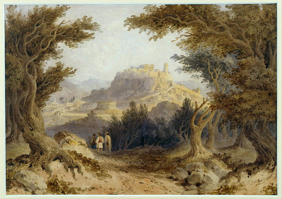 View of Athens #1 Drawing by William Page