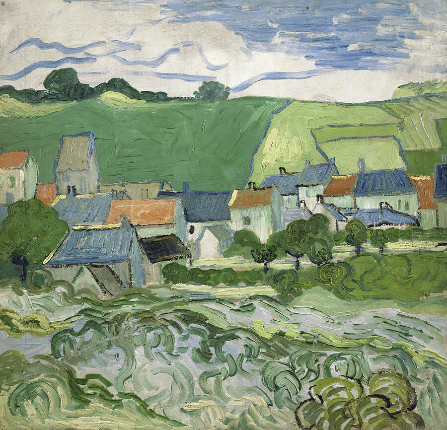 View of Auvers, from 1890 Painting by Vincent van Gogh