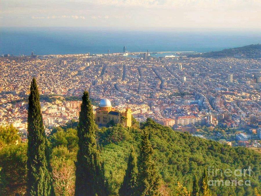 Barcelona Photograph - View of Barcelona by Hilary England