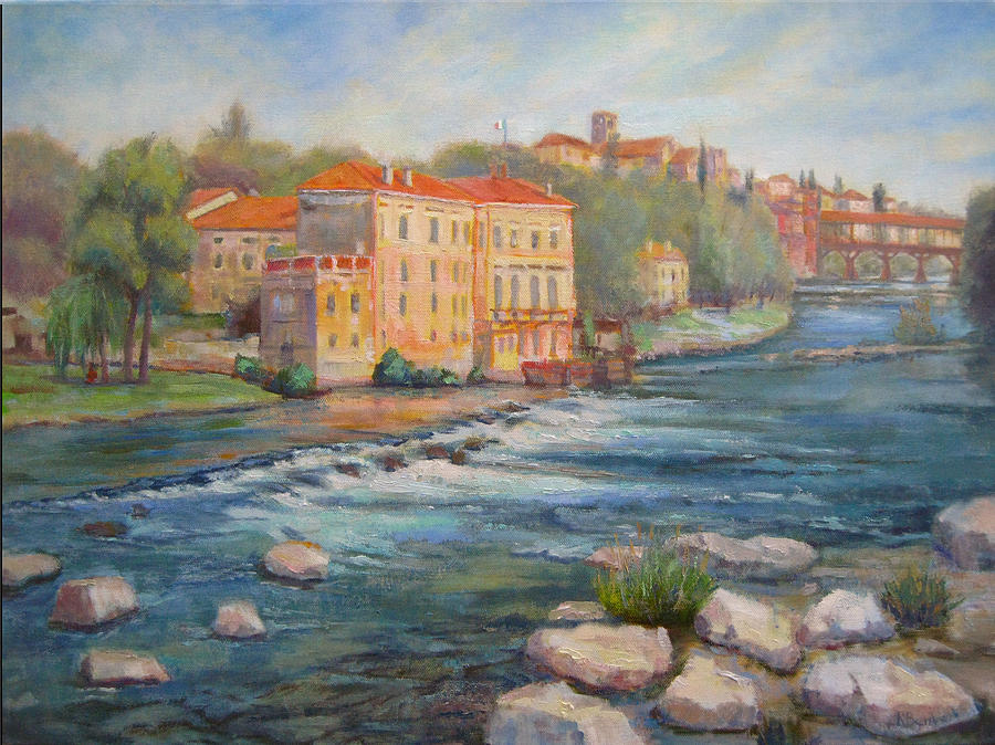 View of Bassano del Grappa Painting by Robie Benve