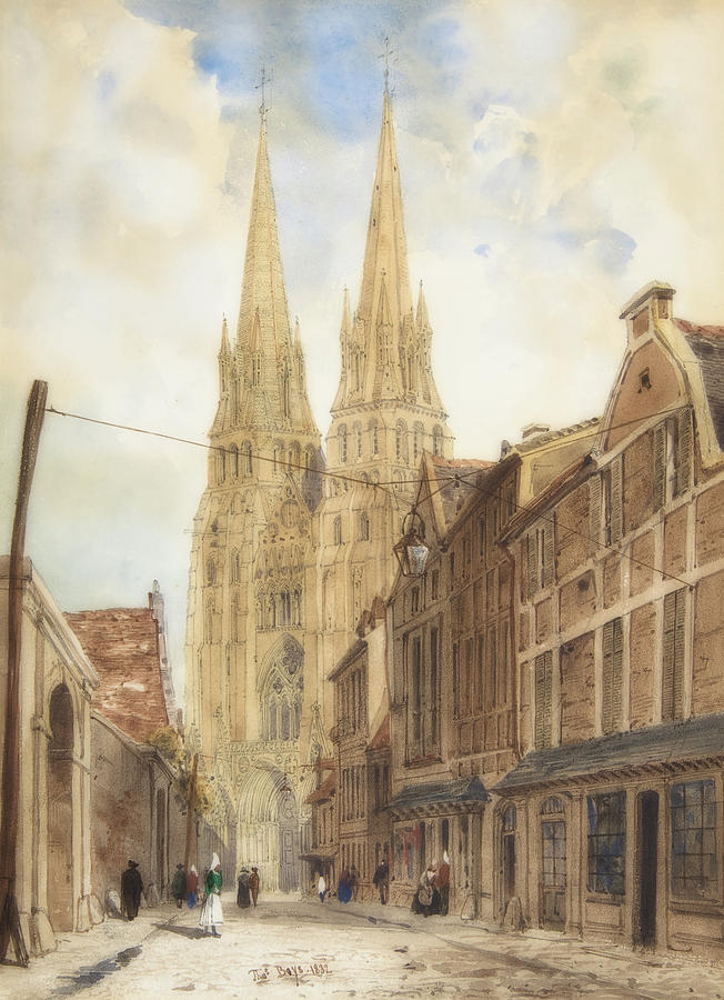 View Of Bayeux Painting by Mountain Dreams