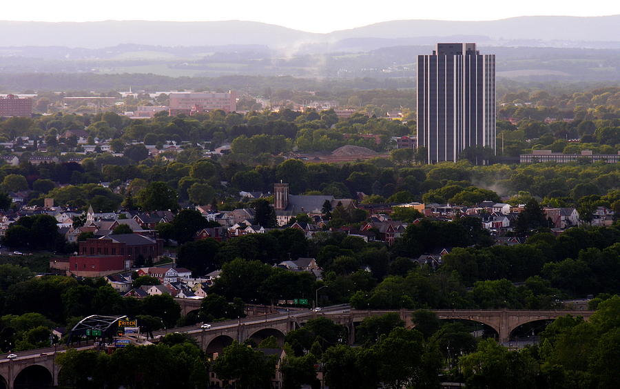 View of Bethlehem PA with Martin Tower Photograph by Jacqueline M Lewis
