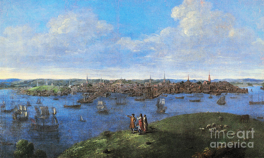 View Of Boston, 1738 Photograph by Granger
