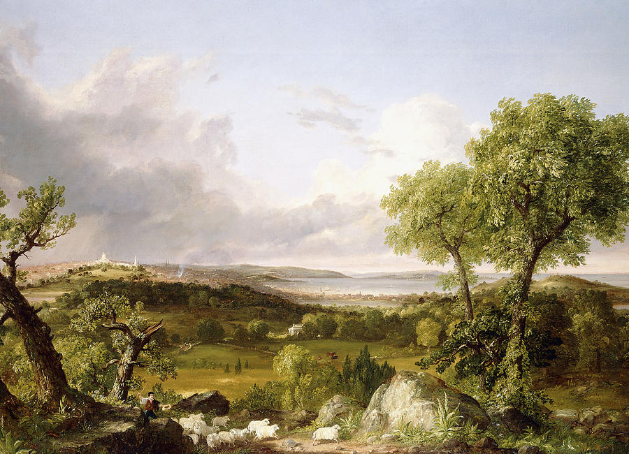 View of Boston Painting by Thomas Cole