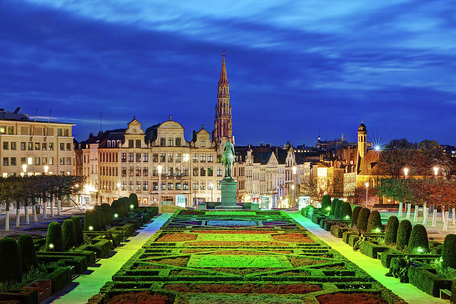 View Of Brussels From Jardin Du Mont Des Arts Photograph