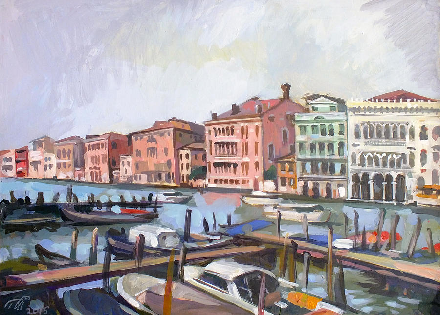 View of Canal Grande Painting by Filip Mihail
