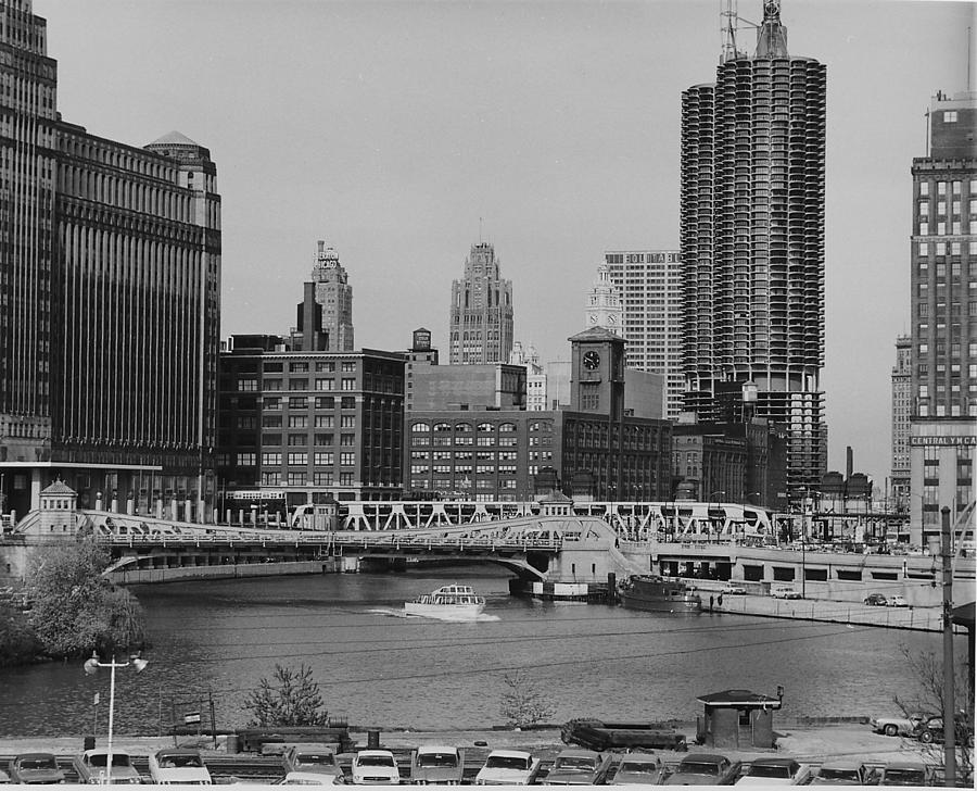 View of Chicago from River Photograph by Chicago and North Western Railway Archives