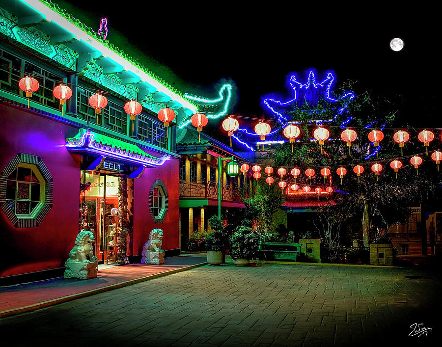 View Of Chinatown at Night Photograph by Endre Balogh
